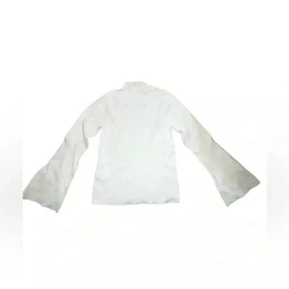Maeve Anthropologie white knit bell sleeve sweater size large - Picture 1 of 3